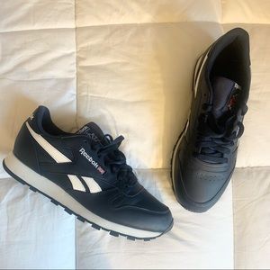 Reebok classic navy sneakers, men size 10